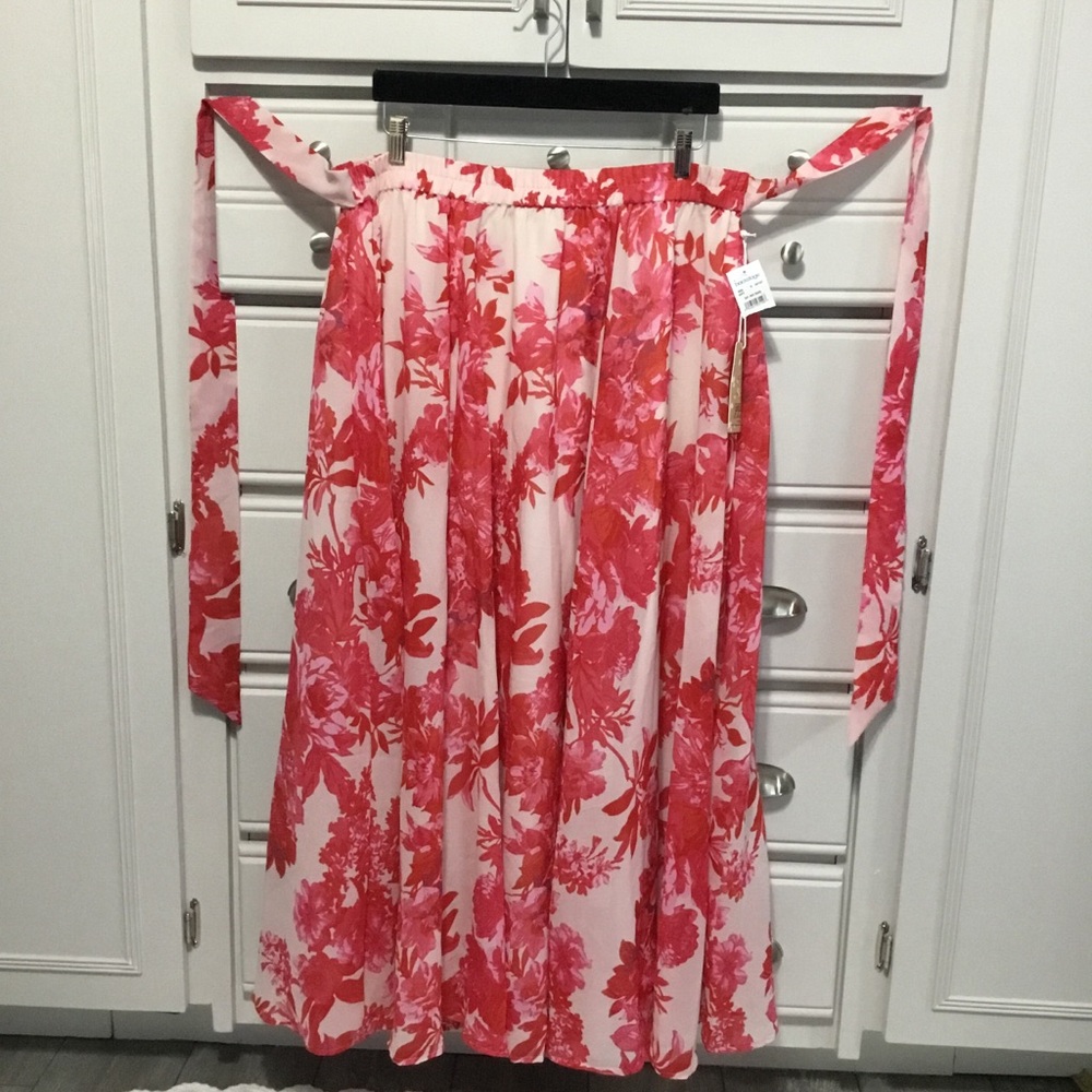 NWT HER Destiny Women Pink Toile Maxi Skirt size 1X
